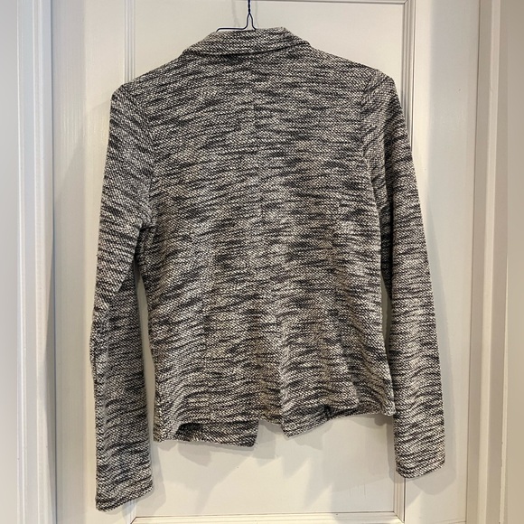 LOFT Brushed Knit Gray Warm Sweater Blazer - Size 4 - Picture 3 of 4